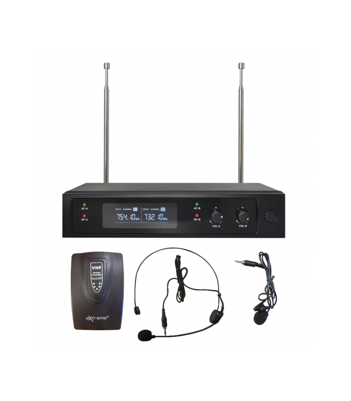 EXTREME WM1000D HL RADIOMICROFONO WIRELESS AD ARCHETTO VHF