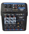 COBRA AUMX4 MIXER AUDIO 4 CANALI CON LETTORE USB BLUETOOTH + EFFETTO VOCE