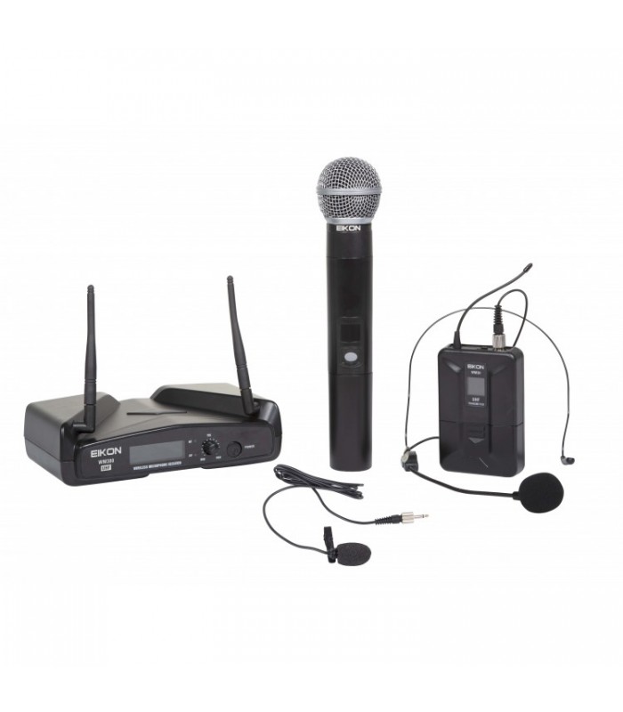 EIKON WM300KIT DOPPIO RADIOMICROFONO UHF GELATO + ARCHETTO