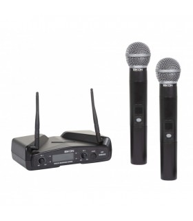 EIKON WM300DM DOPPIO RADIOMICROFONO UHF A MANO GELATO