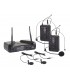 EIKON WM300DH RADIOMICROFONO DOPPIO ARCHETTO UHF DOPPIO CANALE TRASMETTITORE + LAVALIER
