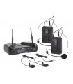 EIKON WM300DH RADIOMICROFONO DOPPIO ARCHETTO UHF DOPPIO CANALE TRASMETTITORE + LAVALIER