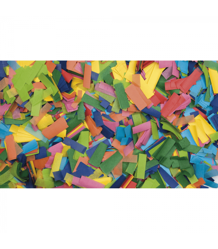 SHOWGEAR BUSTA DI CORRIANDOLI RETTANGOLARI MULTICOLOR 55x17mm 1kg