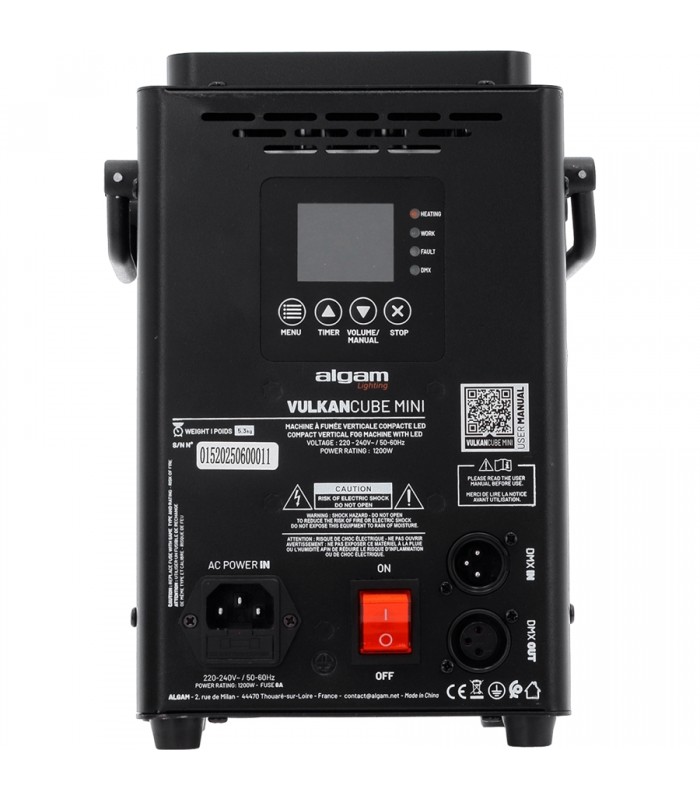 Algam Lighting VULKAN CUBE MINI Macchina del Fumo Verticale 1200W