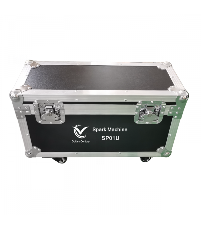 GOLDEN CENTURY SP01U COPPIA SPARK MACHINE 650 WATT FONTANA LUMINOSA FREDDA DMX + FLIGHTCASE