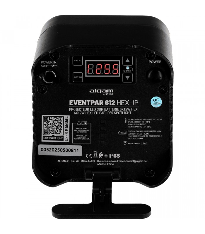 Algam Lighting EVENTPAR612-HEX-IP 6x12W RGBWA-UV IP65 a Batteria