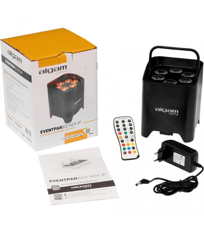 Algam Lighting EVENTPAR612-HEX-IP 6x12W RGBWA-UV IP65 a Batteria