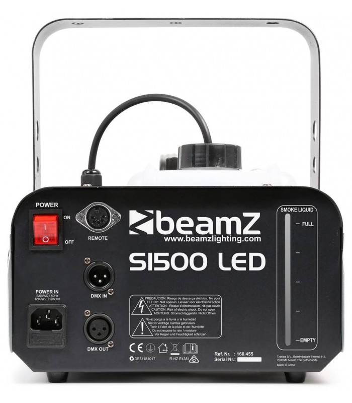 beamZ S1500LED Smokemachine 9x3W RGB DMX