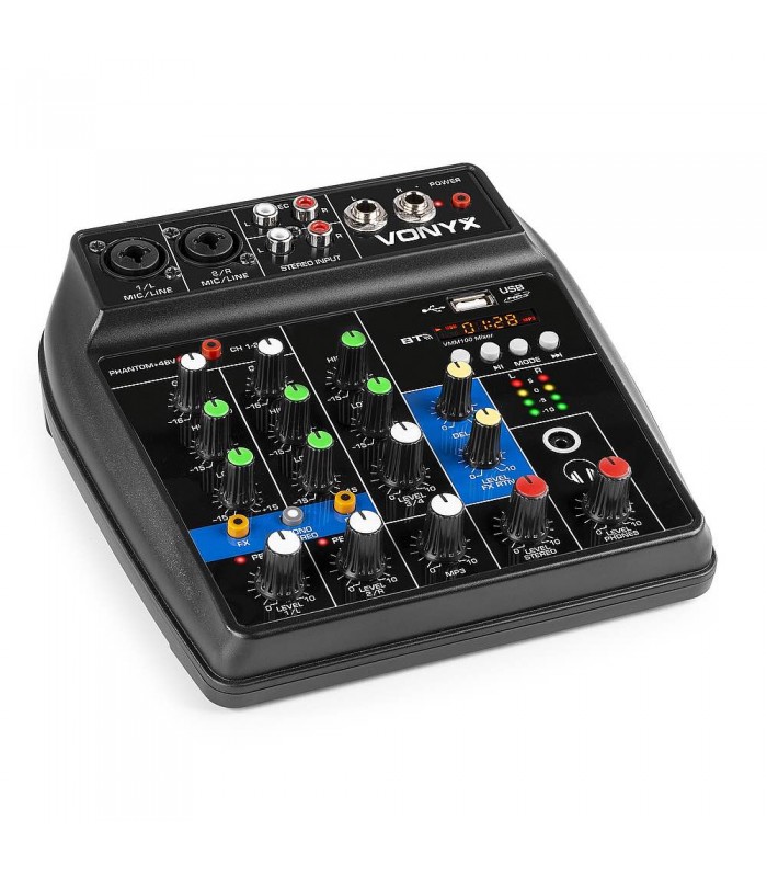 Vonyx VMM100 Mixer 3ch USB BT