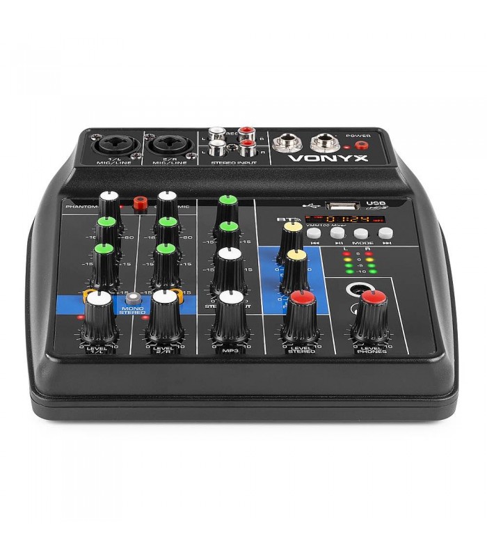 Vonyx VMM100 Mixer 3ch USB BT