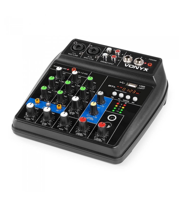 Vonyx VMM100 Mixer 3ch USB BT
