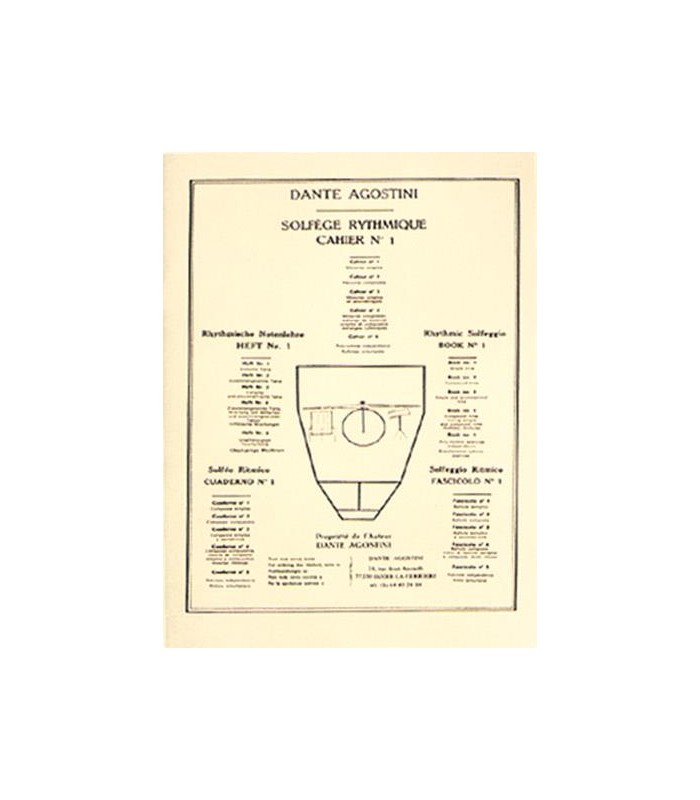 DANTE AGOSTINI AGORYT1 SOLFEGGIO RITMICO VOL.1