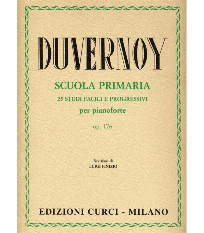 DUVERNOY SCUOLA PRIMARIA DEL PIANOFORTE OP. 176 EDIZIONE CURCI