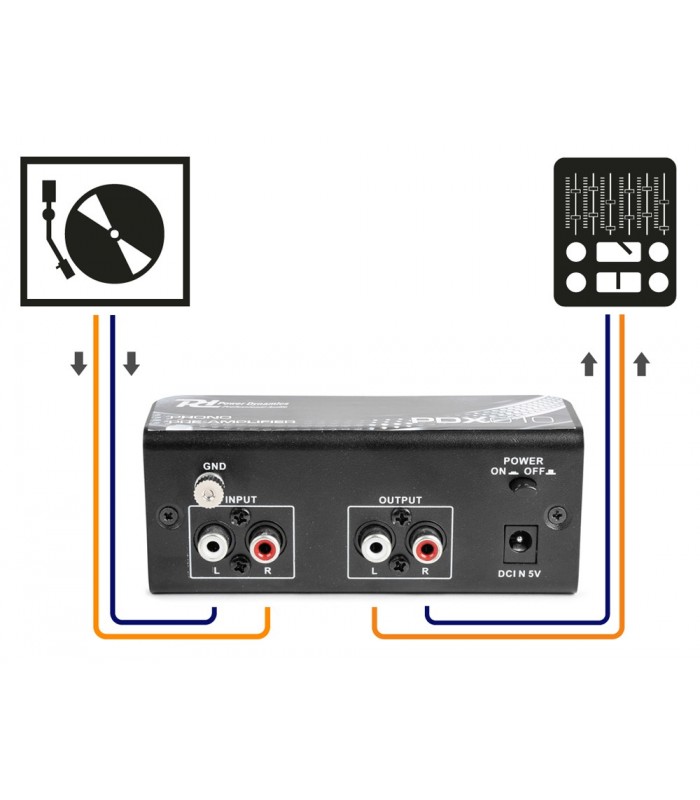 POWER DYNAMICS PDX010 PHONO PREAMPLIFIER PER GIRADISCHI