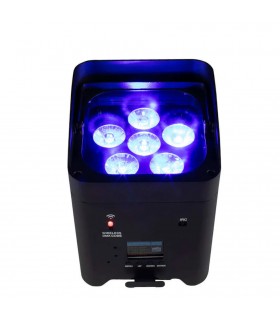 SHEHDS ARCHITETTURALE LED 6 x 18 WATT RGBWYP A BATTERIA RICARICABILE DMX CONTROLLO APP MASTER SLAVE WIRELESS