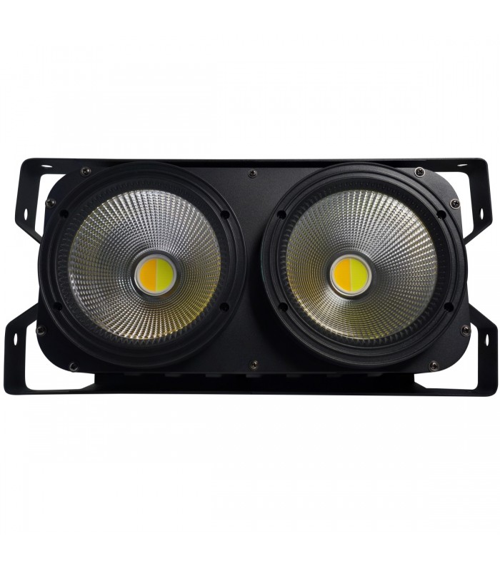 GOLDEN CENTURY GZ2B WARM WHITE BLINDER LED 2 x 100 WATT WARM WHITE DMX - AUTO - MASTER SLAVE - AUTO - SOUND ACTIVE 4 PEZZI + CAS