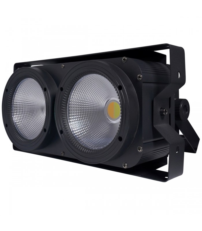 GOLDEN CENTURY GZ2B WARM WHITE BLINDER LED 2 x 100 WATT WARM WHITE DMX - AUTO - MASTER SLAVE - AUTO - SOUND ACTIVE 4 PEZZI + CAS