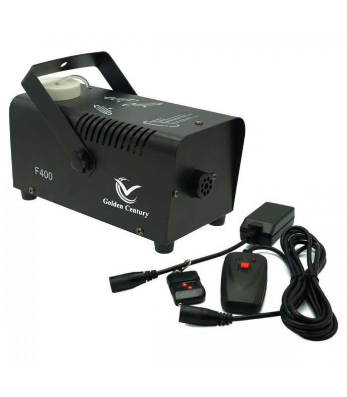 GOLDEN CENTURY F400R MACCHINA DEL FUMO 400 WATT CON TELECOMANDO CABLATO + WIRELESS GITTATA 4 METRI