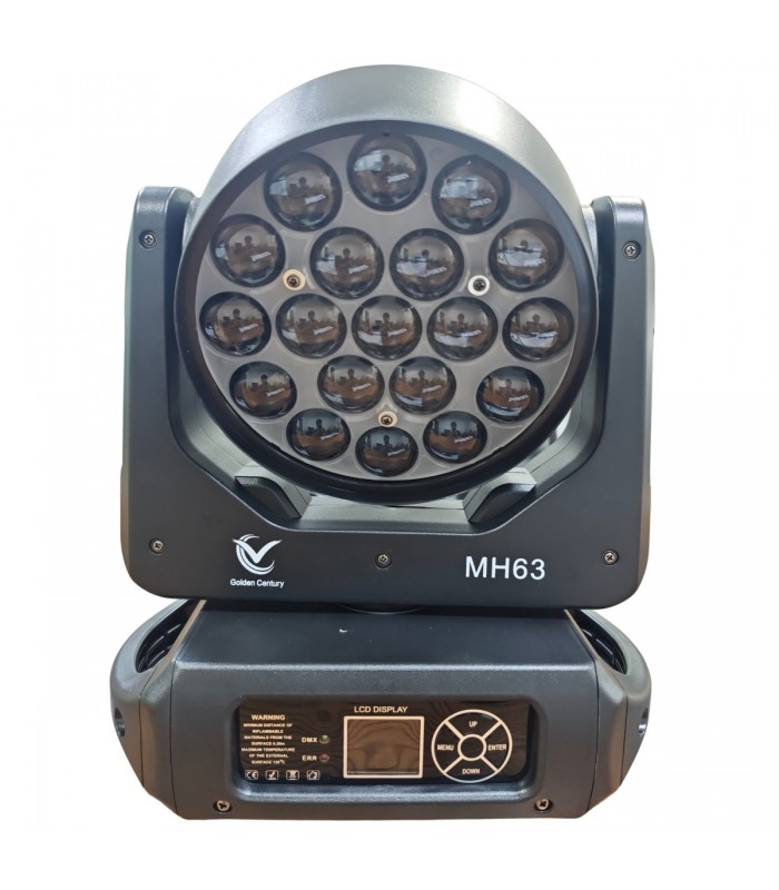 GOLDEN CENTURY MH63 TESTA MOBILE BEE EYES 19 X 15W RGBW IN BUNDLE 2 IN 1 FLIGHT CASE