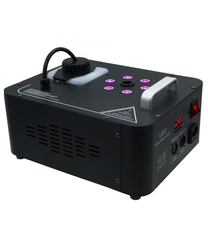 GOLDEN CENTURY F1200LQ-6 MACCHINA DEL FUMO 1200 WATT DMX 6 LED RGB 3 WATT GETTO VERTICALE TIPO GEYSER CO2