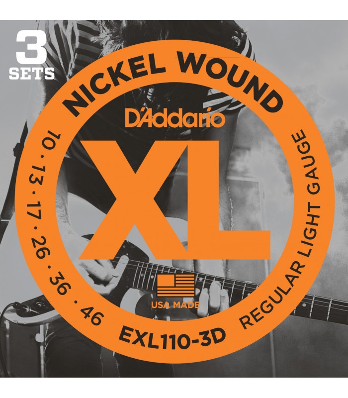 D'ADDARIO EXL110-3D 3 SET CORDE PER CHITARRA ELETTRICA 10-46