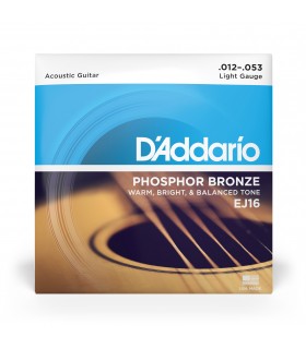 D'ADDARIO EJ16 CORDE PER CHITARRA ACUSTICA 12-53