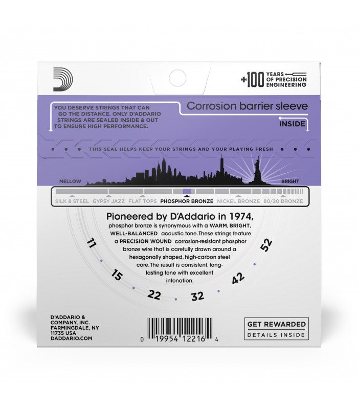 D'ADDARIO EJ26 CORDE PER CHITARRA ACUSTICA 11-52