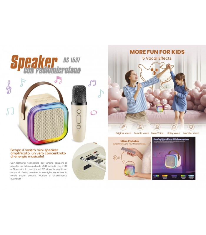 KARMA BS 1537 CASSA PORTATILE CON RADIOMICROFONO