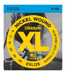 D'ADDARIO EXL125 CORDE PER CHITARRA ELETTRICA 9-46 SUPER LIGHT TOP/REG BOT
