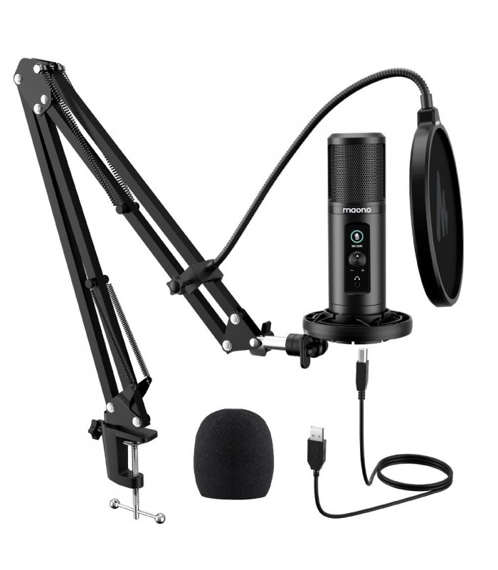 SET MICROFONO A CONDENSATORE USB MONITORABILE MAONO AU-PM422