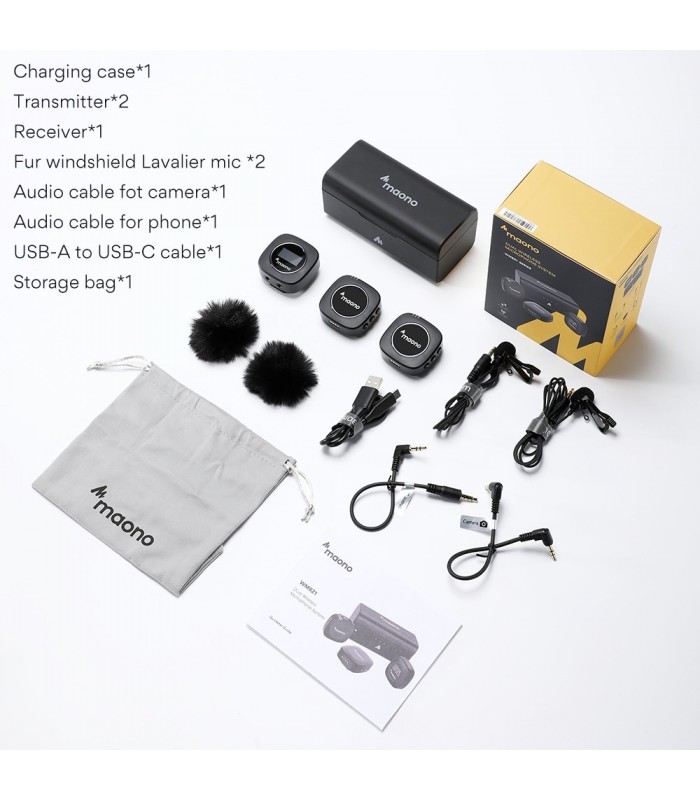 SISTEMA A DOPPIO MICROFONO WIRELESS MAONO AU-WM821