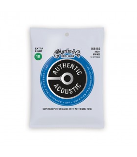 MARTIN MA180 CORDE PER CHITARRA ACUSTICA 12 CORDE 10-47 AUTHENTIC SP EXTRA LIGHT