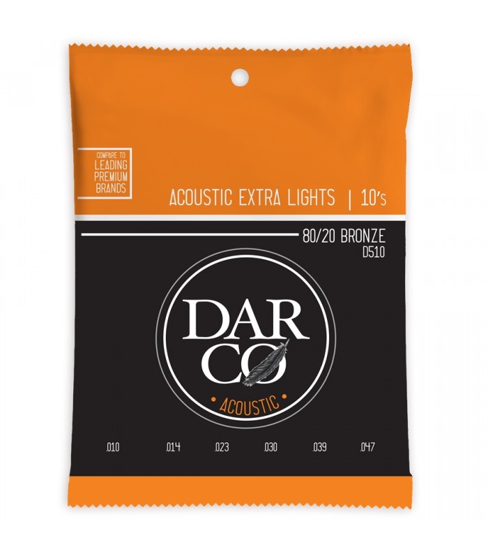 DARCO D510 CORDE PER CHITARRA ACUSTICA 10-47 EXTRA LIGHT BRONZE
