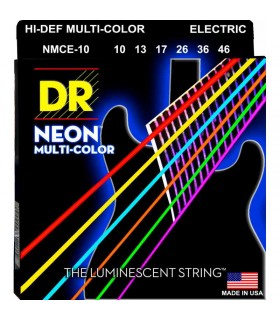 DR STRINGS MCE 10 MULTI COLOR CORDE NEON PER CHITARRA ELETTRICA 010-046