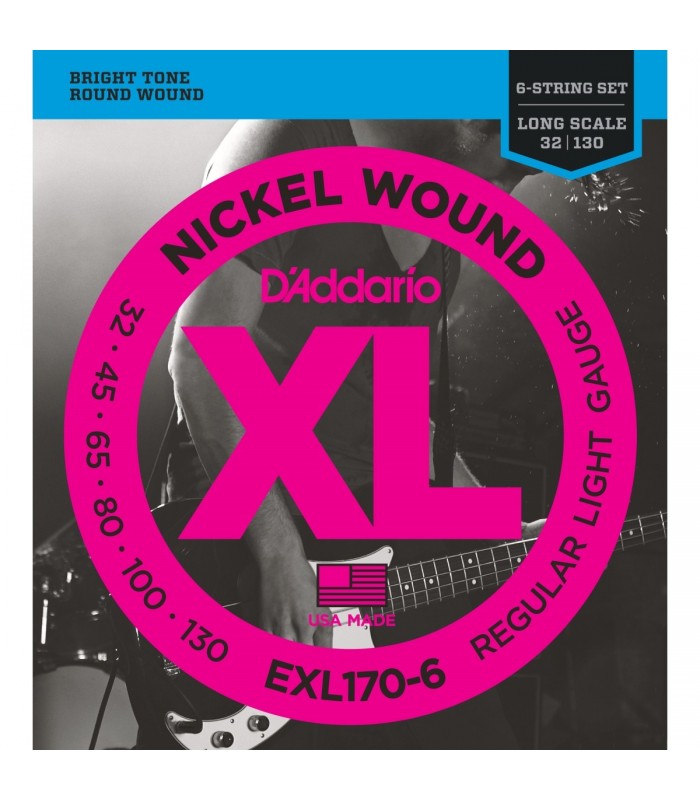 D'ADDARIO EXL170-6 CORDE PER BASSO 6 CORDE 32-130