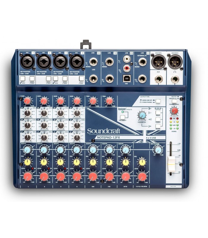 SOUNDCRAFT NOTEPAD 12FX MIXER AUDIO 12 CANALI USB CON EFFETTI VOCE