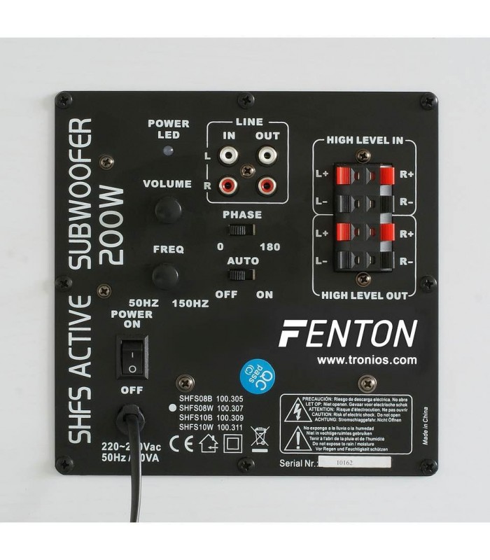 Fenton SHFS08W Active subwoofer 8 white