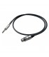 PROEL BULK200LU10 CAVO AUDIO XLR FEMMINA 3 POLI JACK MONO 6,3 10METRI