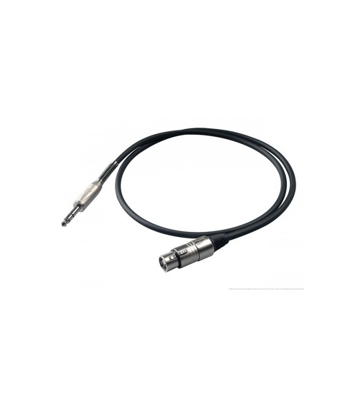 PROEL BULK210LU1 CAVO AUDIO JACK STERO 6,3 XLR 3P FEMMINA 1METRO