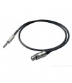 PROEL BULK210LU5 CAVO AUDIO JACK STERO 6,3 XLR 3P FEMMINA 5METRI