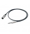 PROEL BULK220LU1 CAVO AUDIO JACK MONO 6,3 XLR 3P MASCHIO 1METRO