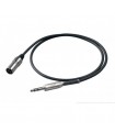 PROEL BULK230LU1 CAVO AUDIO XLR 3 POLI MASCHIO JACK 6,3 STEREO