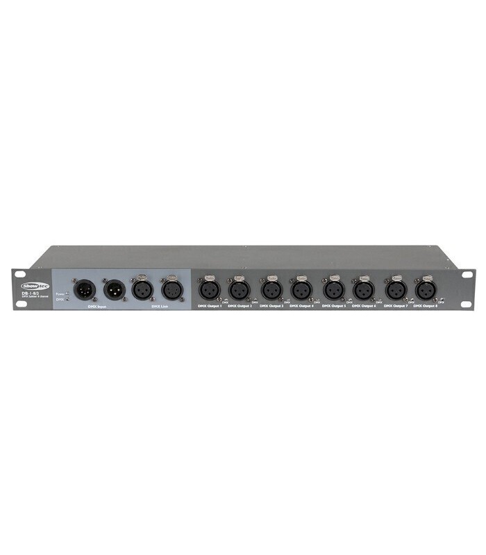 SHOWTEC DB 1-8 SPLITTER DMX 8 CANALI A RACK