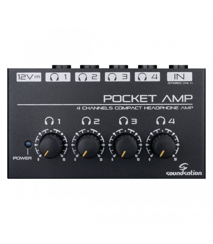 SOUNDSATION POCKET AMP MINI AMPLIFICATORE PER CUFFIE A 4 CANALI