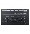 SOUNDSATION POCKET AMP MINI AMPLIFICATORE PER CUFFIE A 4 CANALI