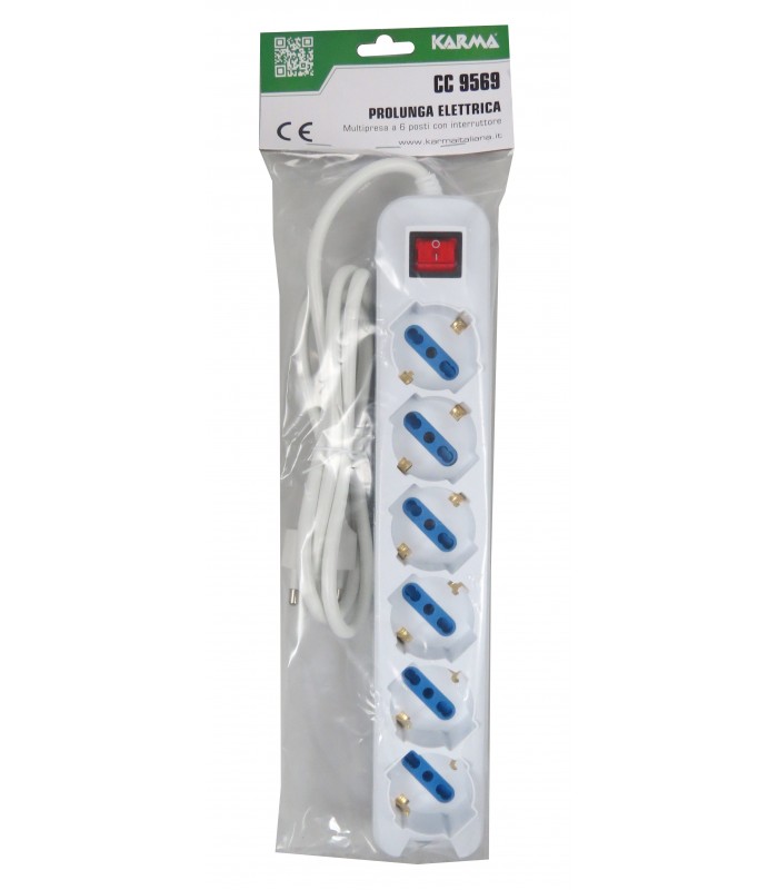 KARMA CC 9569 MULTIPRESA 6 POSTI 16/10A CON INTERRUTTORE
