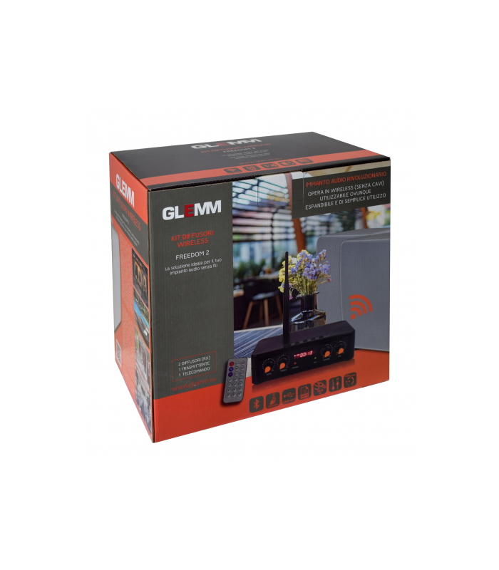 GLAMM FREEDOM 2 KIT DIFFUSORI WIRELESS IMPIANTO AUDIO SENZA FILI