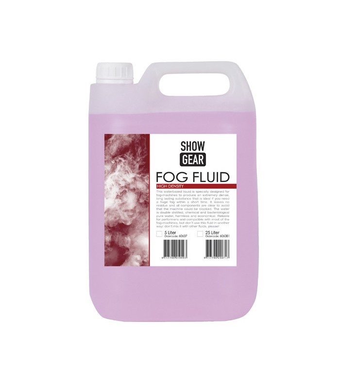 SHOWGEAR FOG FLUID HIGH DENSITY LIQUIDO ALTA DENSITA' PER MACCHINA DEL FUMO