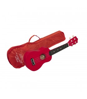 SOUNDSATION SUNNY 10 RD UKULELE SOPRANO ROSSO CON BORSA