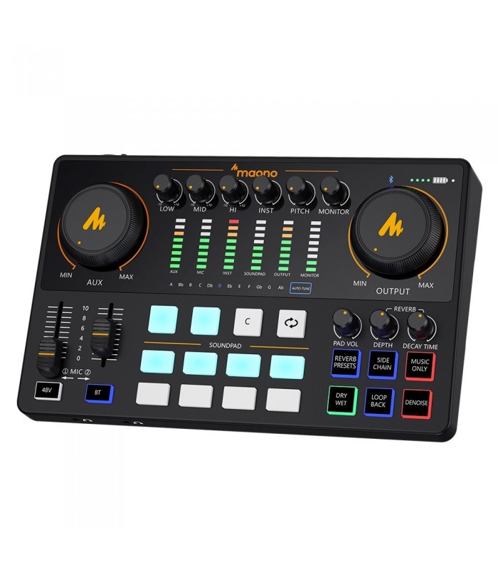 CONSOLE PORTATILE PER STREAMING LIVE E PODCAST PER COMPUTER E SMARTPHONE MAONO AME2